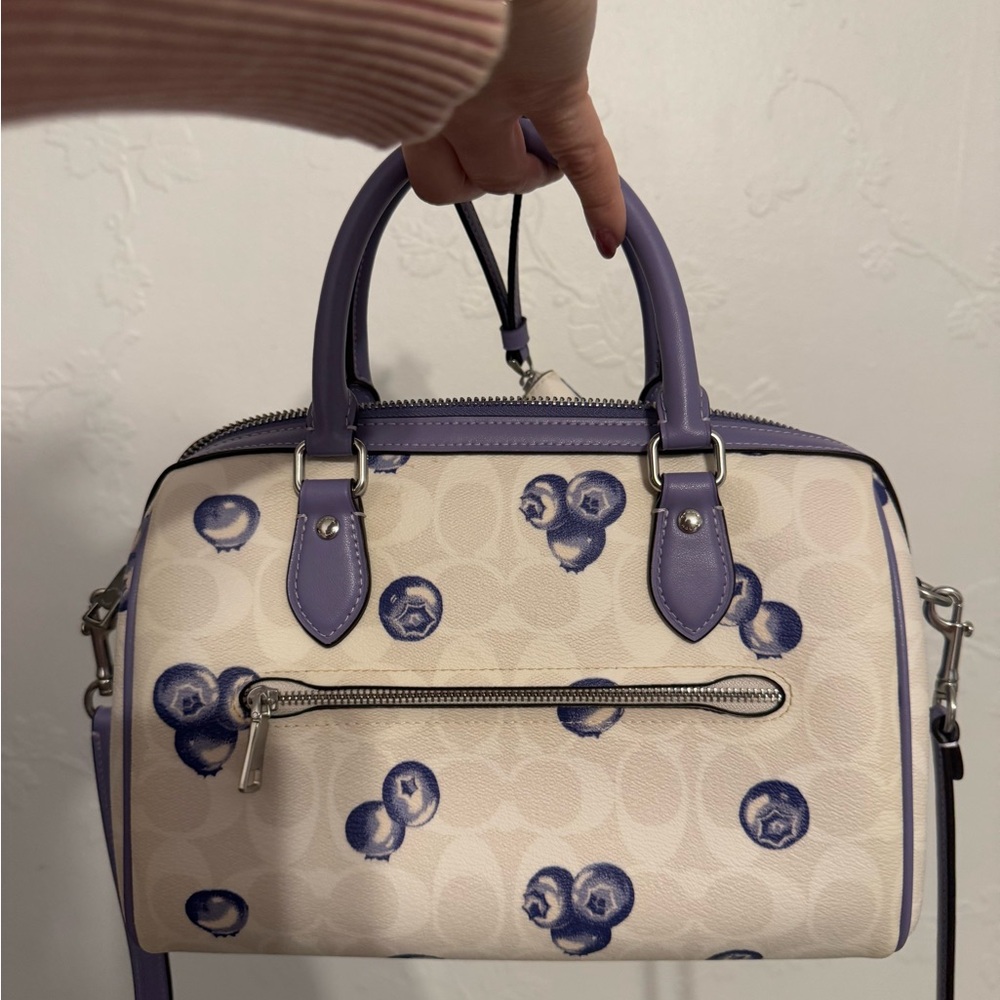 Coach Blueberry Rowan and wristlet matching set - Picture 3 of 7